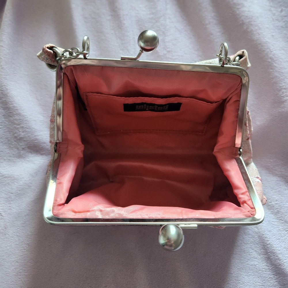 Unlisted by Kenneth Cole Sparkly Pink Mini Purse - Picture 8 of 8